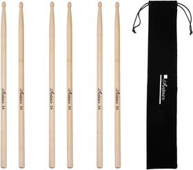 Antner 313049685603 3 Pairs Drum Sticks 5a Classic Maple Drumsticks Wood Tip Drumstick