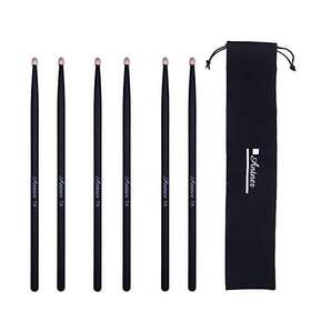 Antner 611885466845 3 Pairs Drum Sticks 7a For Kids And Beginners Classic Maple Wood Drumsticks