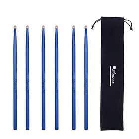 Antner 611885466869 3 Pairs Drum Sticks 7a For Kids And Beginners Classic Maple Wood Drums