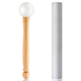 Byrenmassty Tg-105 2 Pieces Singing Bowl Mallet Set Suede Striker Solid And Hollow Sound S