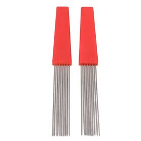 Drfeify Drfeifyb9517gnm6o 2pcs Guiro Scraper Brush Plastic And Stainless Steel Comb Latin Percussion Fo
