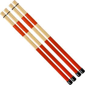 Lalaoks 631924521823 Jazz Drum Sticks Drumsticks Bamboo Punk For Folk Music Red
