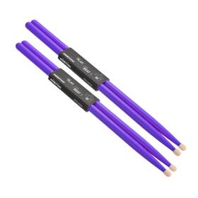 Mea240317ee000305 Meccanixity 2 Pair Maple Wood Drumstick Anti Slip Handle Grips 5a Purple Classic Drum Sti