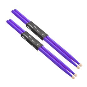 Mea240317ee000313 Meccanixity 2 Pair Maple Wood Drumstick Anti Slip Handle Grips 7a Purple Classic Drum Sti