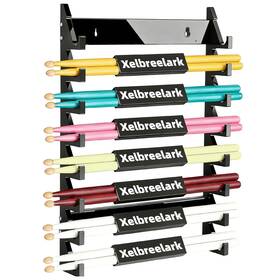 Xelbreelark 758675430072 Black Acrylic Drum Stick Holder Wall Mount Efficient Drumstick Display And Or