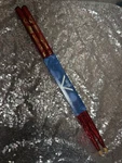 Vater Color Wrap Wood Tip Sticks - Pair 5A Red Sparkle. Fixed Price $13.60.